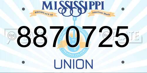 8870725 Mississippi License Plate