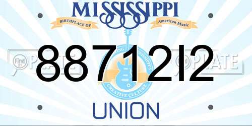 88712I2 Mississippi License Plate