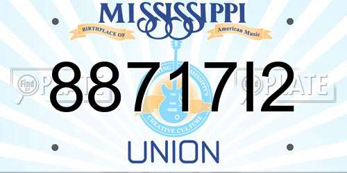 88717I2 Mississippi License Plate