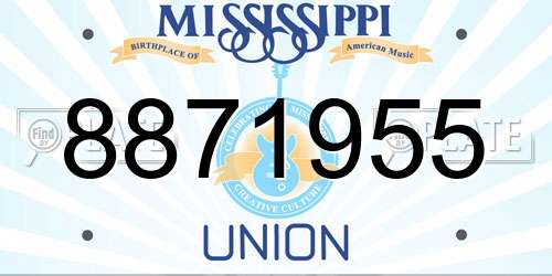 8871955 Mississippi License Plate