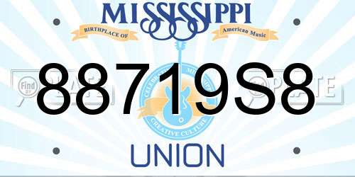 88719S8 Mississippi License Plate