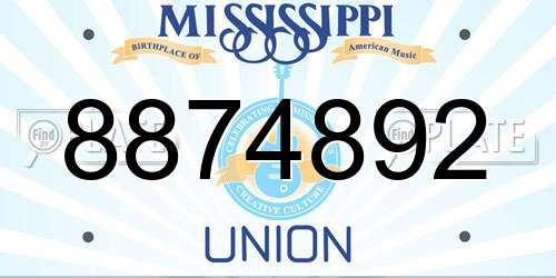 8874892 Mississippi License Plate