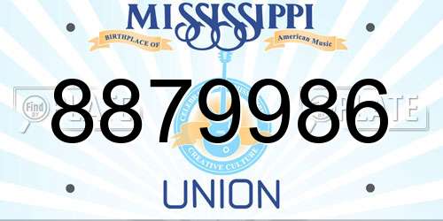 8879986 Mississippi License Plate