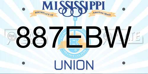 887EBW Mississippi License Plate