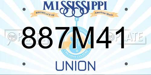 887M41 Mississippi License Plate