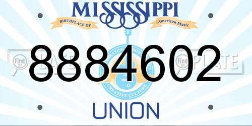 8884602 Mississippi License Plate