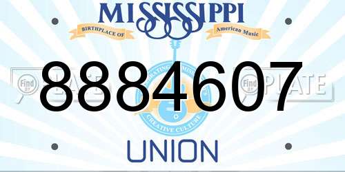 8884607 Mississippi License Plate