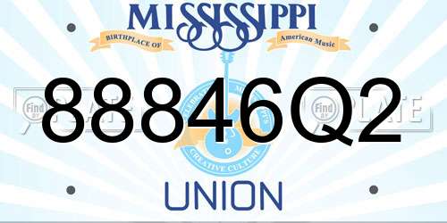 88846Q2 Mississippi License Plate