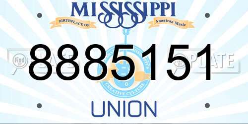 8885151 Mississippi License Plate