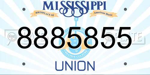 8885855 Mississippi License Plate