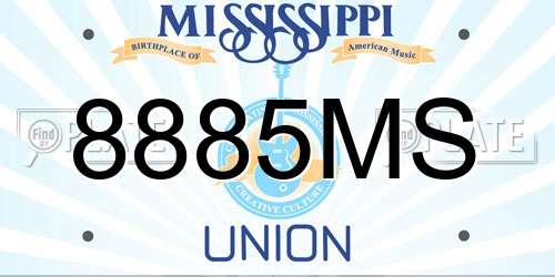 8885MS Mississippi License Plate