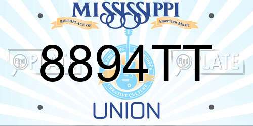 8894TT Mississippi License Plate
