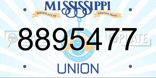 8895477 Mississippi License Plate