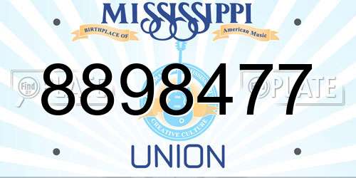 8898477 Mississippi License Plate