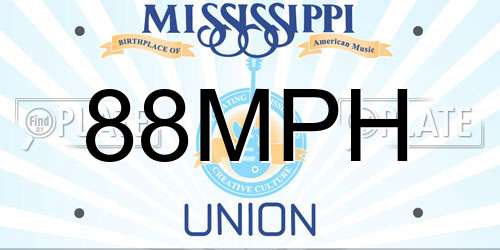 88MPH Mississippi License Plate