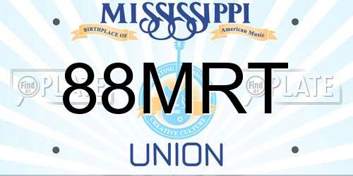 88MRT Mississippi License Plate