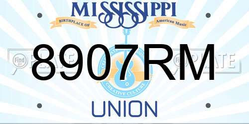 8907RM Mississippi License Plate
