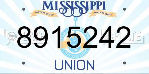 8915242 Mississippi License Plate