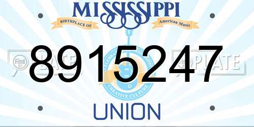 8915247 Mississippi License Plate