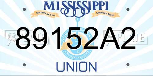 89152A2 Mississippi License Plate