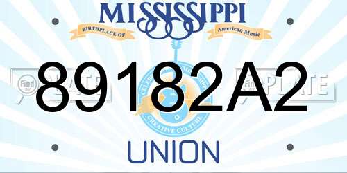 89182A2 Mississippi License Plate