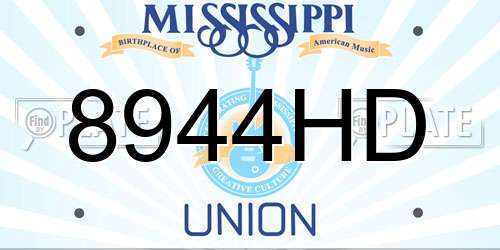 8944HD Mississippi License Plate