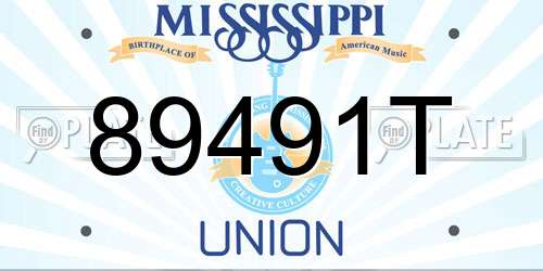 89491T Mississippi License Plate