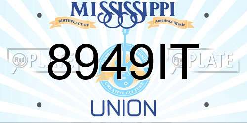 8949IT Mississippi License Plate