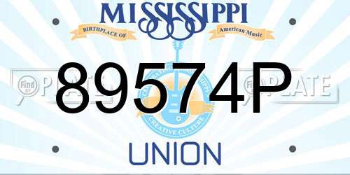 89574P Mississippi License Plate