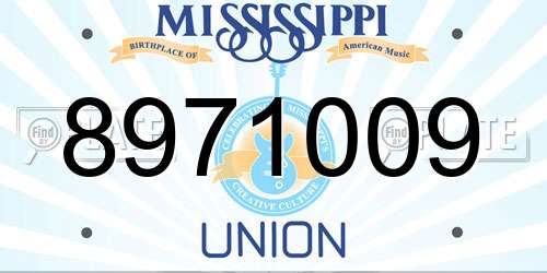 8971009 Mississippi License Plate