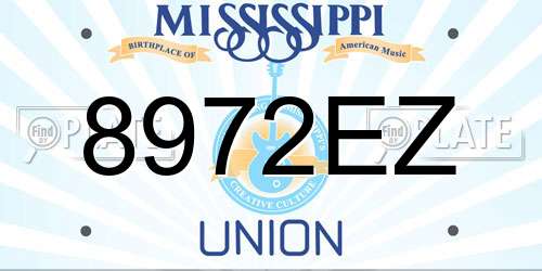 8972EZ Mississippi License Plate