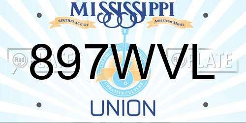 897WVL Mississippi License Plate