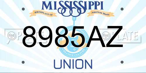 8985AZ Mississippi License Plate