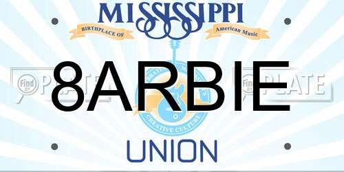8ARBIE Mississippi License Plate