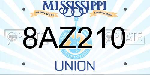 8AZ210 Mississippi License Plate