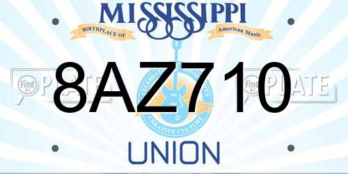 8AZ710 Mississippi License Plate