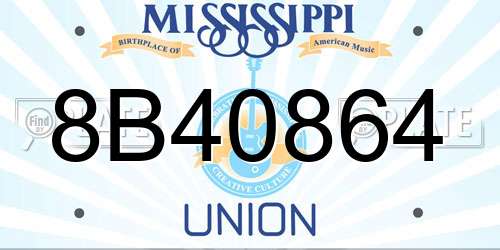 8B40864 Mississippi License Plate