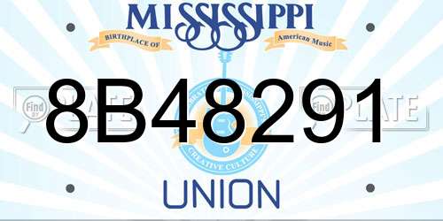 8B48291 Mississippi License Plate