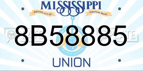 8B58885 Mississippi License Plate