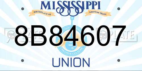 8B84607 Mississippi License Plate