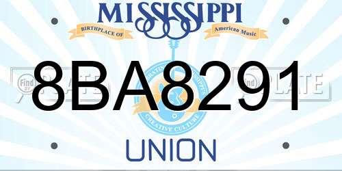 8BA8291 Mississippi License Plate