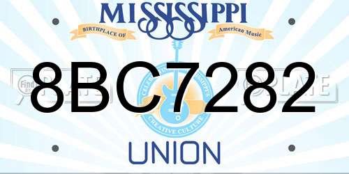 8BC7282 Mississippi License Plate