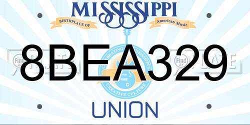 8BEA329 Mississippi License Plate