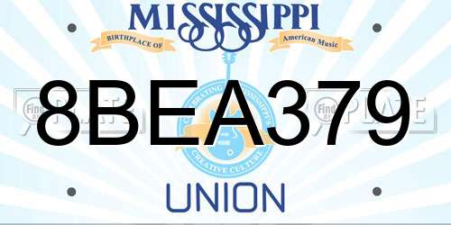 8BEA379 Mississippi License Plate