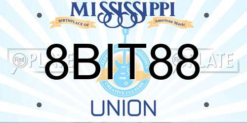 8BIT88 Mississippi License Plate