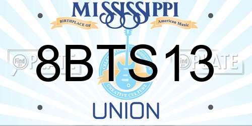 8BTS13 Mississippi License Plate