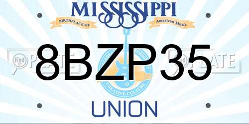 8BZP35 Mississippi License Plate