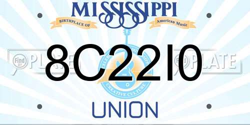 8C22I0 Mississippi License Plate