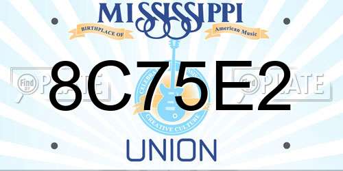 8C75E2 Mississippi License Plate