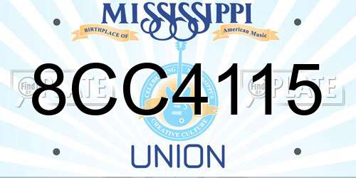 8CC4115 Mississippi License Plate